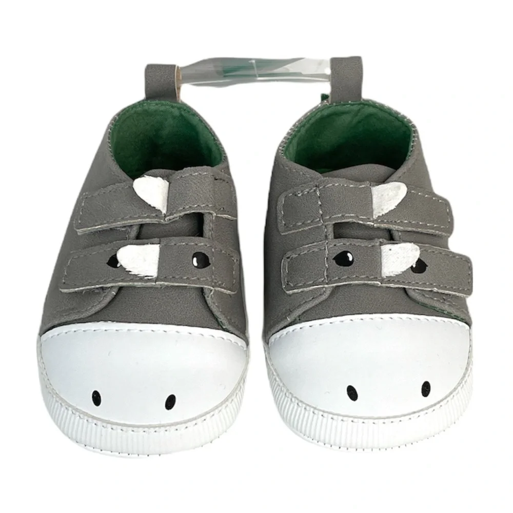 Carter’s Dinosaur Shoes, Gray, White, 0-3 Months